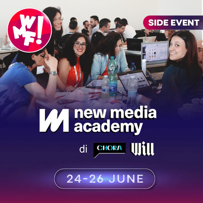 Chora & Will Media New Media AcademyJune 24 - 25 - 26 New Media Academy Stand Hall 30, Stand D45-E42